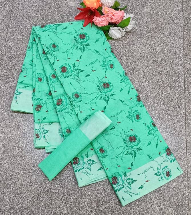 Linen Cl Bale Casual Wear Designer Cotton Printed Latest Saree Collection